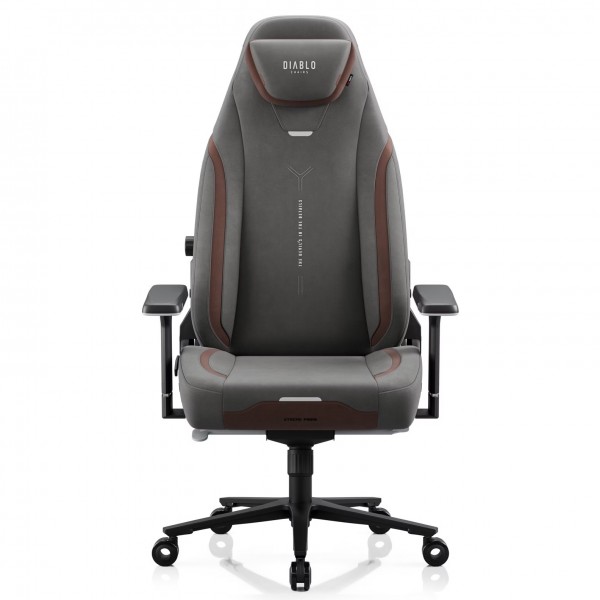 Fotel gamingowy materiałowy Diablo X-Eye Prime Normal Size, Stone Grey