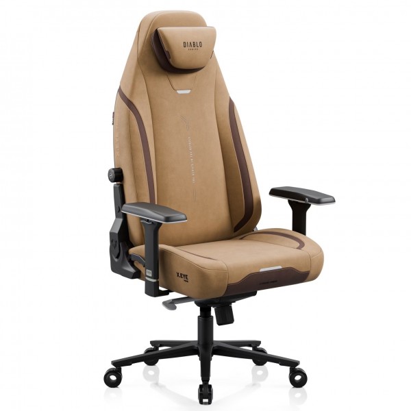 Fotel gamingowy materiałowy Diablo X-Eye Prime Normal Size, Camel Brown
