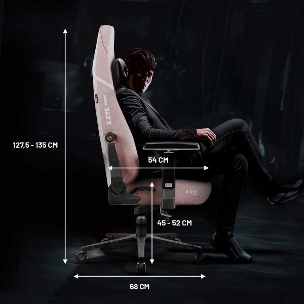Fotel gamingowy materiałowy Diablo X-Eye Prime Normal Size, Akira Pink