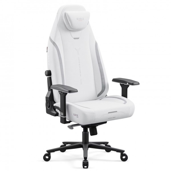 Fotel gamingowy materiałowy Diablo X-Eye Prime Normal Size, Ghosted White