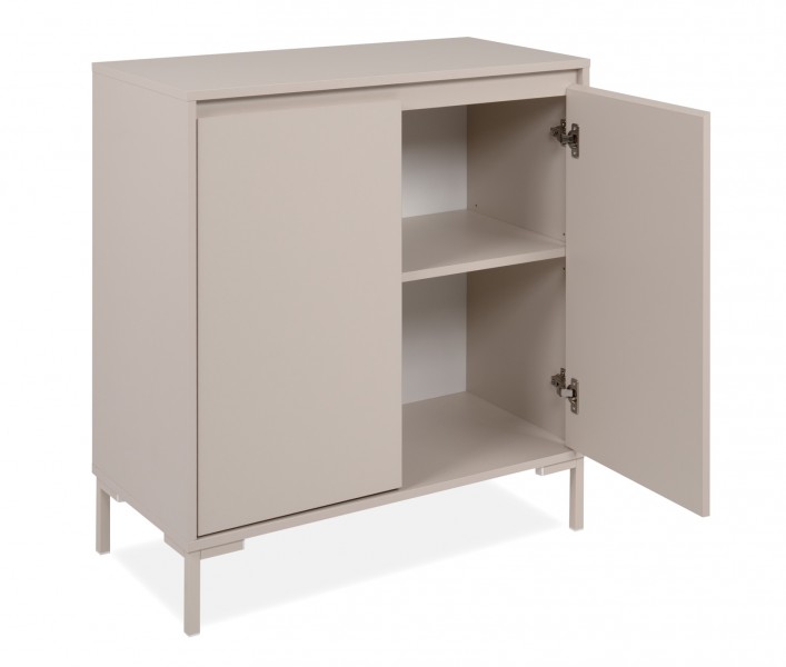 Beżowa komoda Korsika 81 cm, dwudrzwiowa