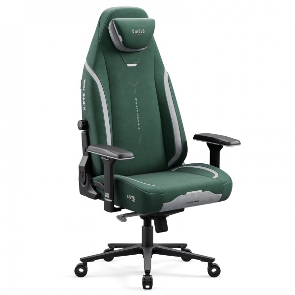 Fotel gamingowy materiałowy Diablo X-Eye Prime Normal Size, Forest Green