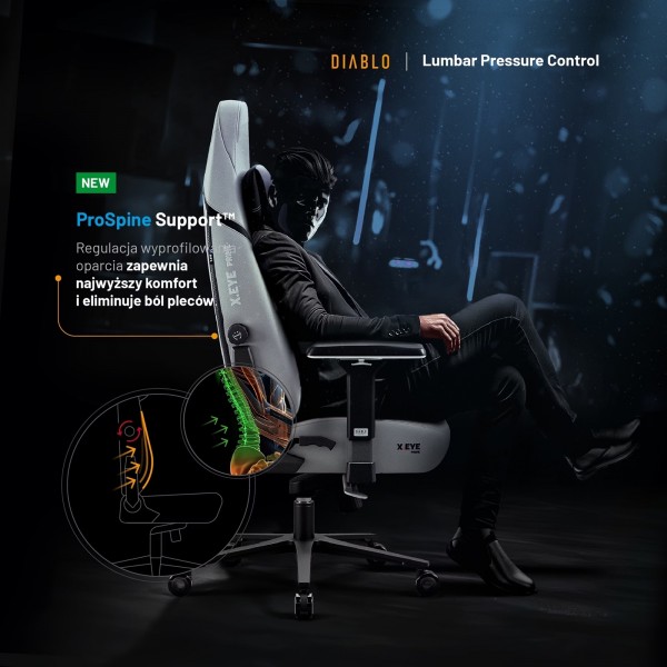 Fotel gamingowy materiałowy Diablo X-Eye Prime Normal Size, Nightwolf Moon