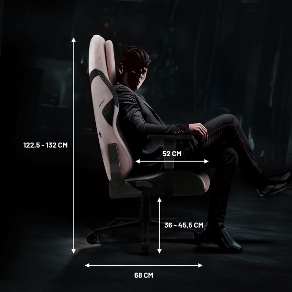 Fotel gamingowy materiałowy Diablo X-One Prime Normal Size, Akira Pink