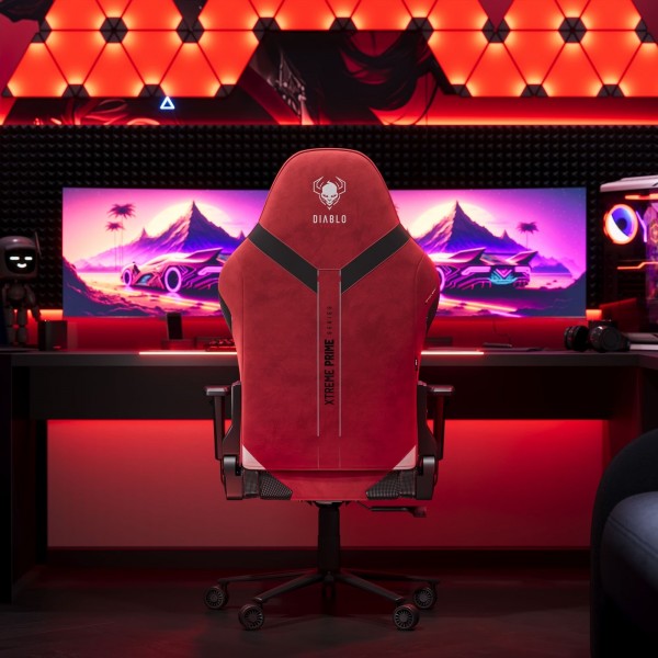 Fotel gamingowy materiałowy Diablo X-One Prime Normal Size, Bloody Mary