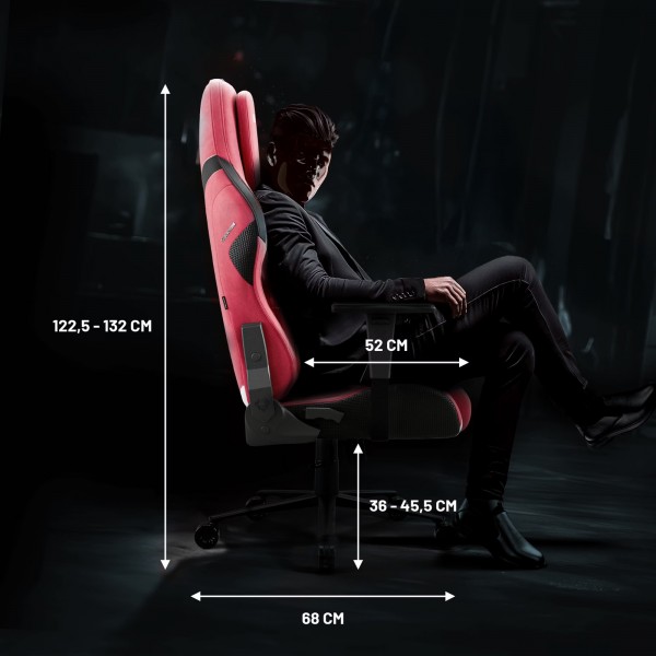 Fotel gamingowy materiałowy Diablo X-One Prime Normal Size, Bloody Mary