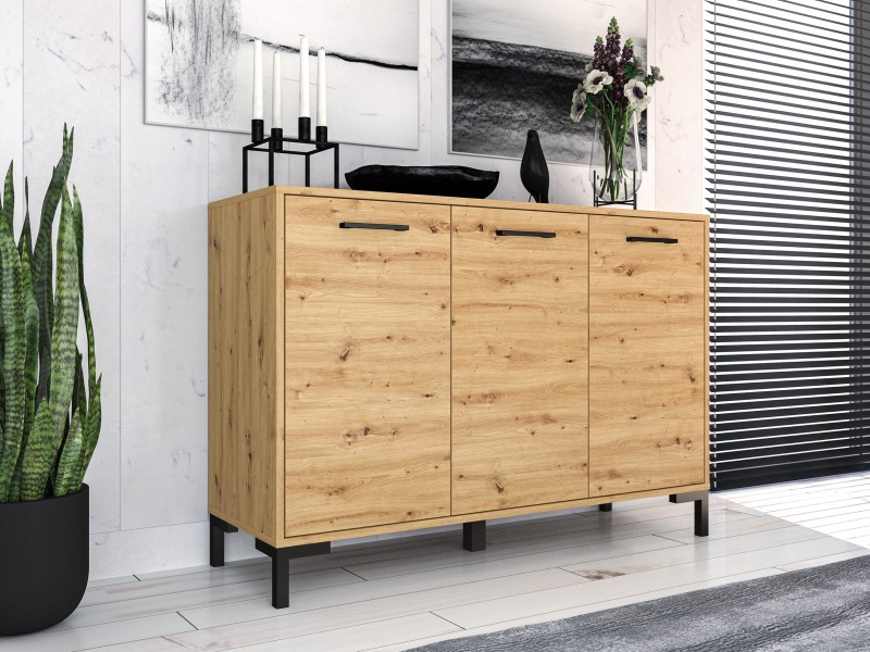 Komoda z półkami Nevio 10, dąb artisan