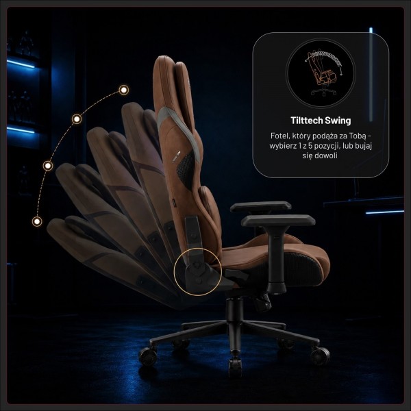 Fotel gamingowy materiałowy Diablo X-One Prime Normal Size, Cinnamon Brown