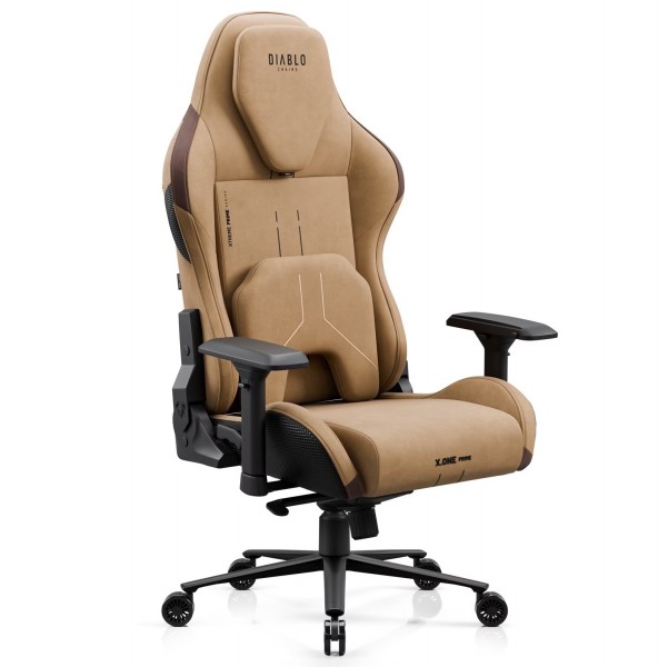 Fotel gamingowy materiałowy Diablo X-One Prime Normal Size, Camel Brown