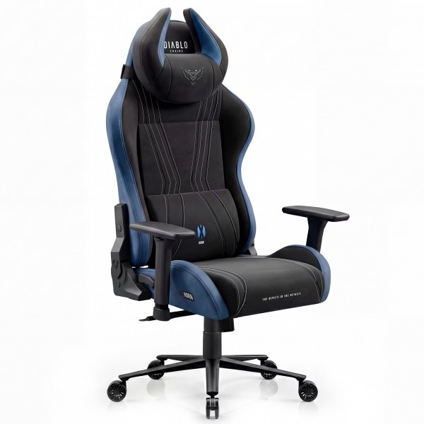 Fotel gamingowy materiałowy Diablo X-Horn 2.0 Normal Size, Night Blue
