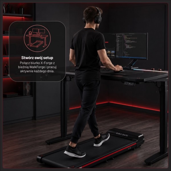Elektryczna bieżnia pod biurko Diablo Walkforge