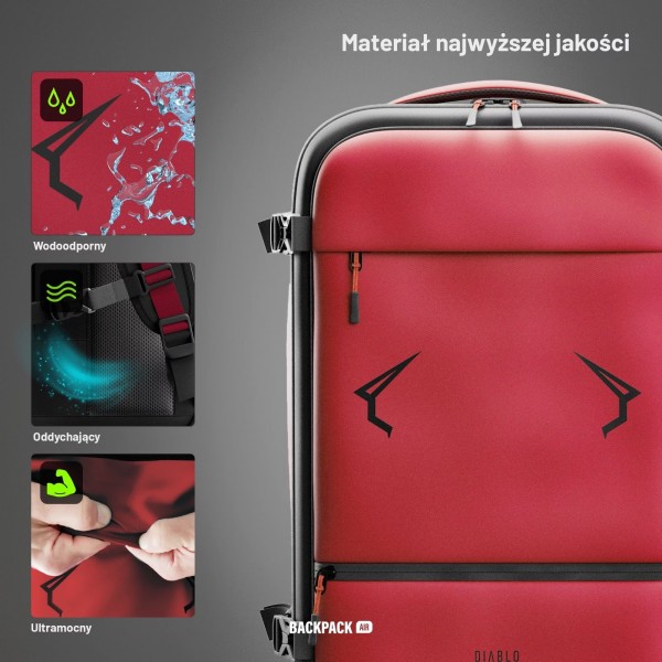 Plecak wielofunkcyjny próżniowy Diablo Backpack Air bordowy