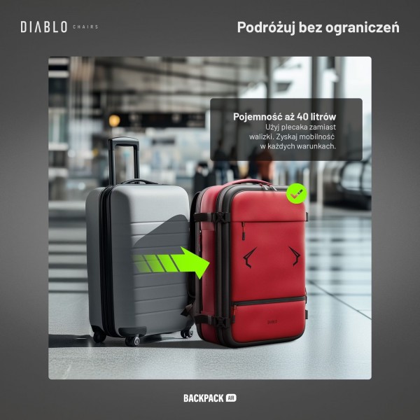 Plecak wielofunkcyjny próżniowy Diablo Backpack Air bordowy