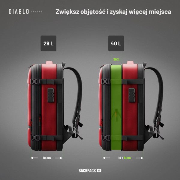 Plecak wielofunkcyjny próżniowy Diablo Backpack Air bordowy