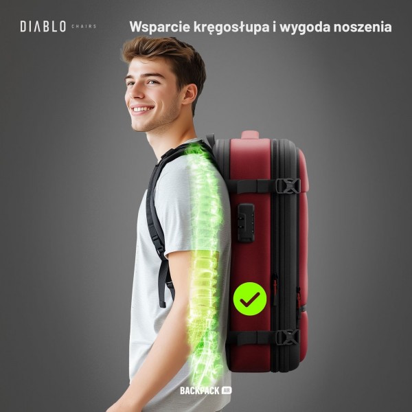 Plecak wielofunkcyjny próżniowy Diablo Backpack Air bordowy