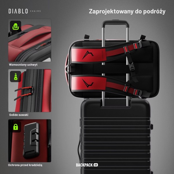 Plecak wielofunkcyjny próżniowy Diablo Backpack Air bordowy