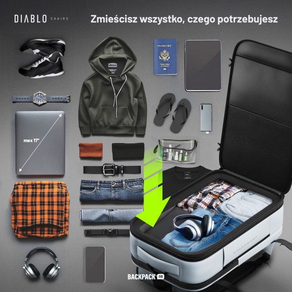 Plecak wielofunkcyjny próżniowy Diablo Backpack Air szary