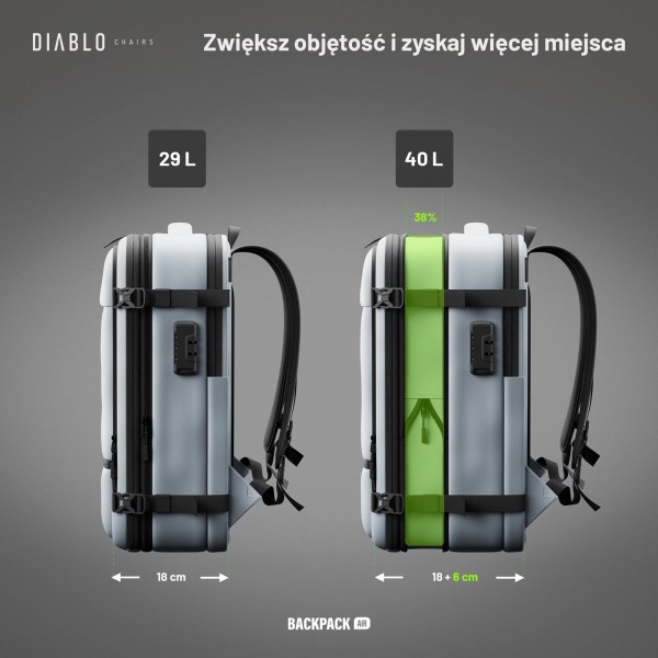 Plecak wielofunkcyjny próżniowy Diablo Backpack Air szary