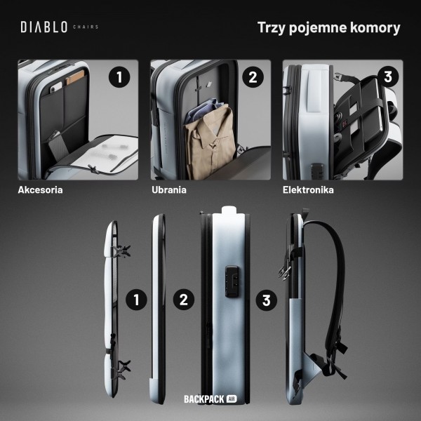 Plecak wielofunkcyjny próżniowy Diablo Backpack Air szary