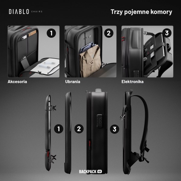 Plecak wielofunkcyjny próżniowy Diablo Backpack Air czarny