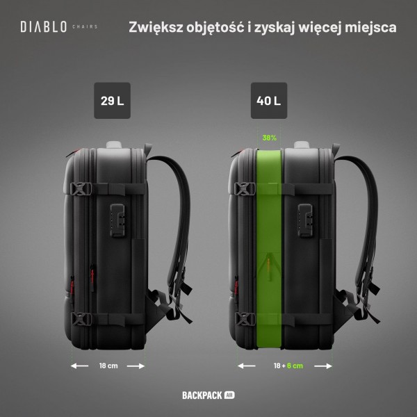 Plecak wielofunkcyjny próżniowy Diablo Backpack Air czarny