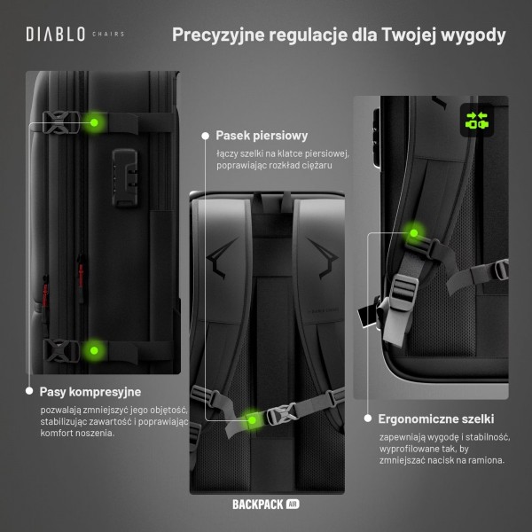 Plecak wielofunkcyjny próżniowy Diablo Backpack Air czarny