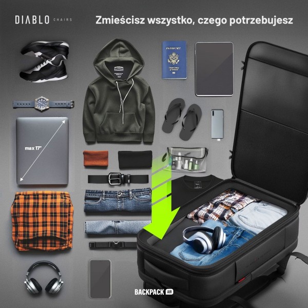 Plecak wielofunkcyjny próżniowy Diablo Backpack Air czarny