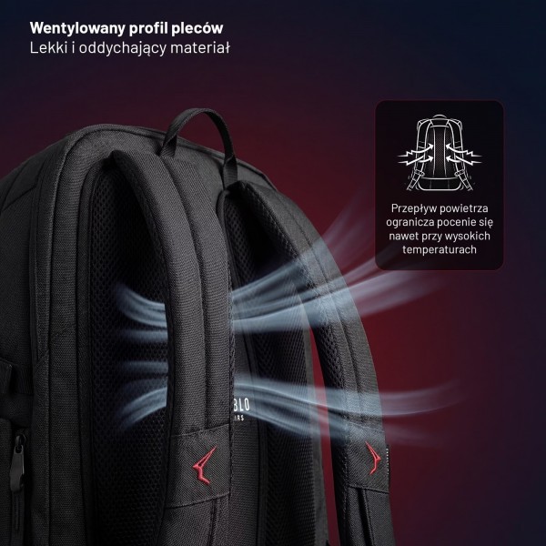 Plecak młodzieżowy wielofunkcyjny Diablo Prime Burned Black
