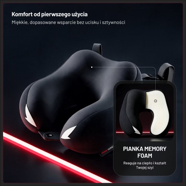 Poduszka podróżna na szyję Diablo Travel Pillow, czarna