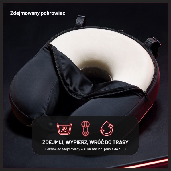 Poduszka podróżna na szyję Diablo Travel Pillow, czarna