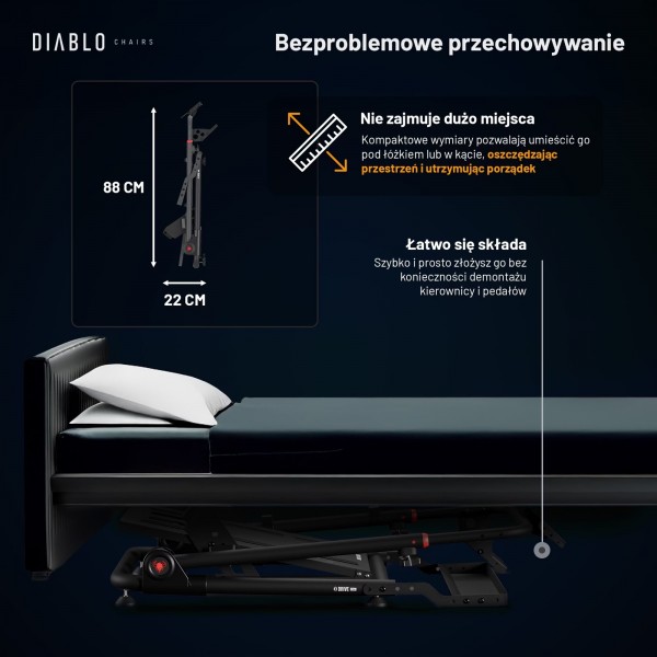 Stojak na kierownicę Diablo X-Drive Mini, czarny