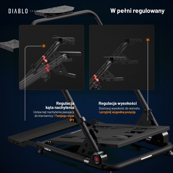 Stojak na kierownicę Diablo X-Drive Mini, czarny