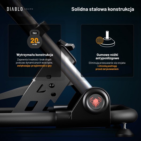 Stojak na kierownicę Diablo X-Drive Mini, czarny