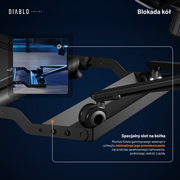Stojak na kierownicę Diablo X-Drive Mini, czarny