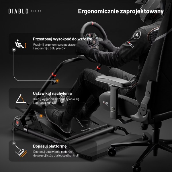 Stojak na kierownicę Diablo X-Drive Mini, czarny