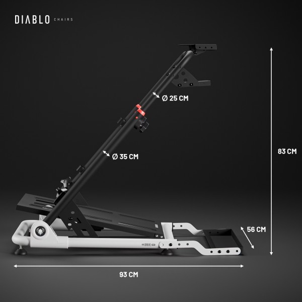 Stojak na kierownicę Diablo X-Drive Mini, czarno-biały