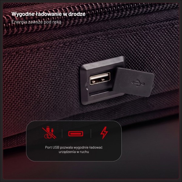 Torba na laptopa - plecak 3w1 z USB Diablo Torq