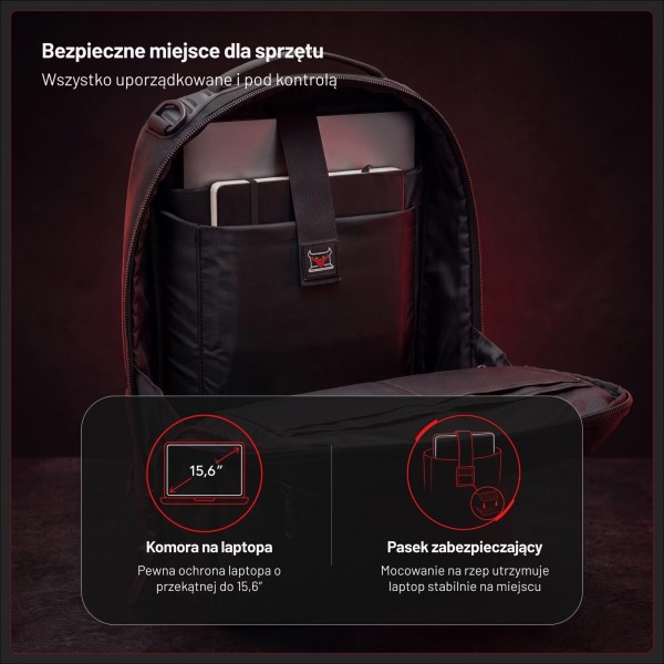 Torba na laptopa - plecak 3w1 z USB Diablo Torq
