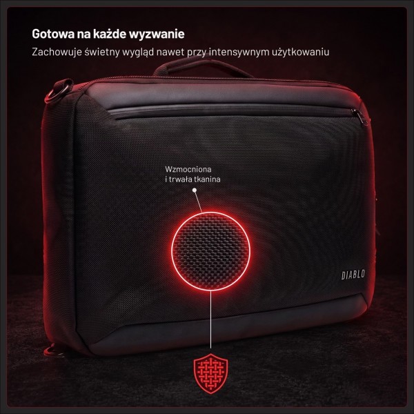 Torba na laptopa - plecak 3w1 z USB Diablo Torq