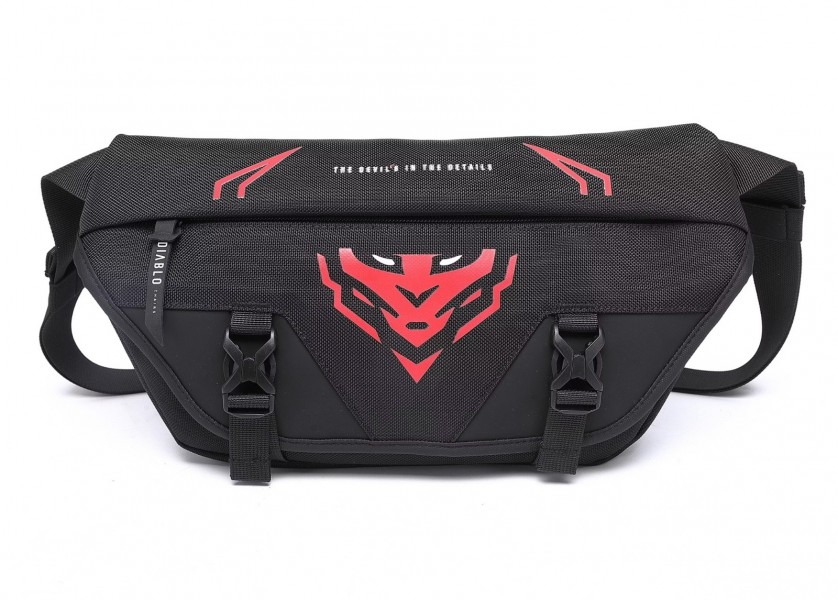 Duża nerka z regulowanym paskiem Diablo Bum Bag, czarna