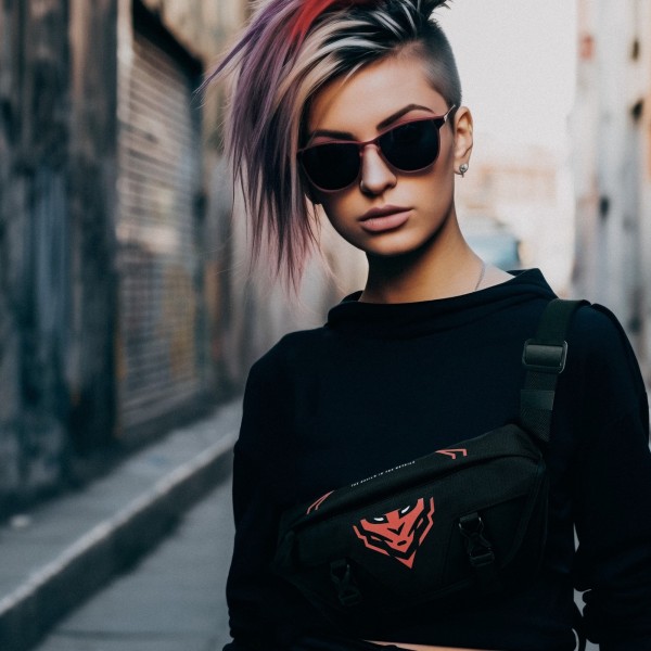 Duża nerka z regulowanym paskiem Diablo Bum Bag, czarna