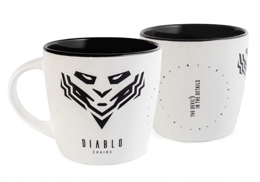 Kubek Diablo biało-czarny