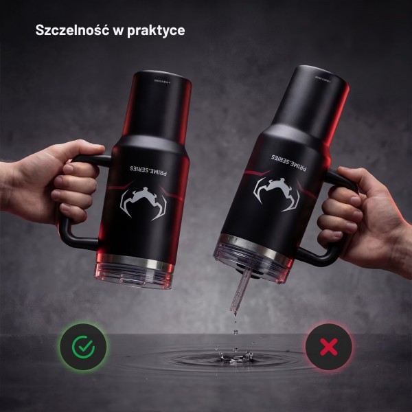 Kubek termiczny ze słomką Diablo, kolor Burned Black