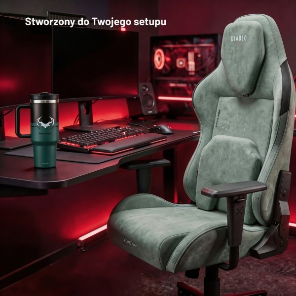 Kubek termiczny ze słomką Diablo, kolor Ghotic Green