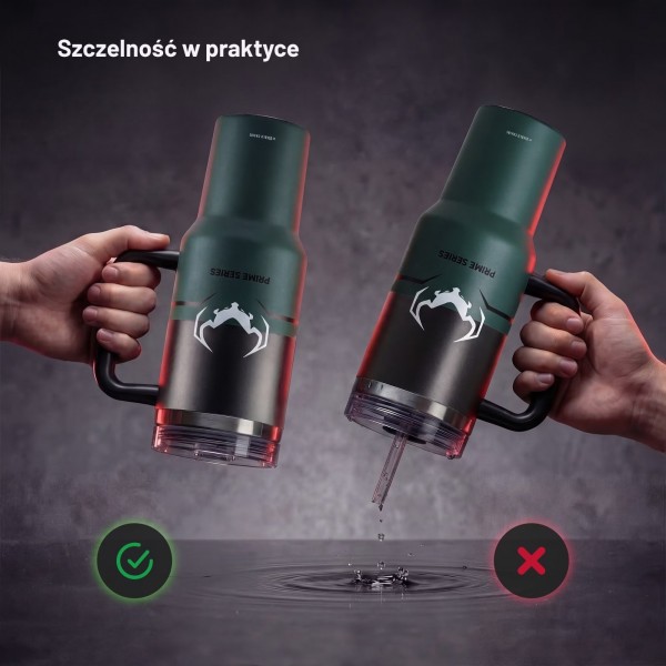 Kubek termiczny ze słomką Diablo, kolor Ghotic Green