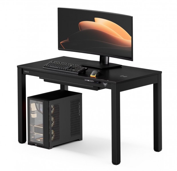 Biurko gamingowe z elektryczną regulacją wysokości Diablo X-Rift 120x63 cm, czarne