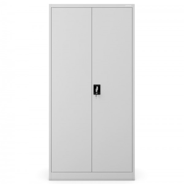 Metalowa szafa do biura głęboka Jan D600, 90x60x185 cm, szara