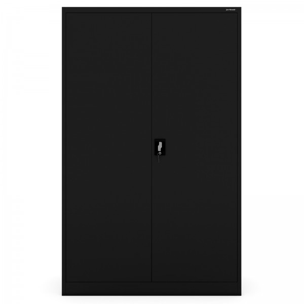 Szafa biurowa metalowa Jan II D600 szeroka i głęboka, 115x60x185 cm, kolor czarny