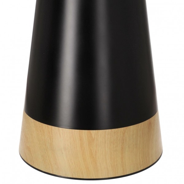 Mały stół do jadalni okrągły Soleilo Duo 80 cm, czarny/naturalny