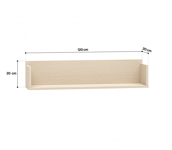 Półka ścienna 90 cm Mevel 11, piaskowy